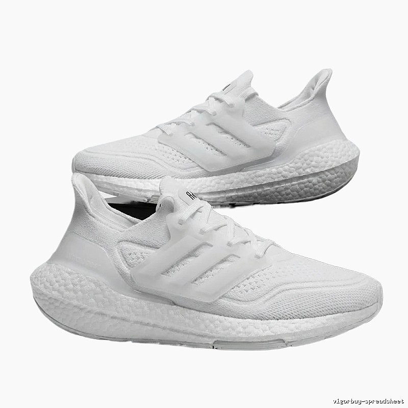 Adidas minimalist style white running shoes