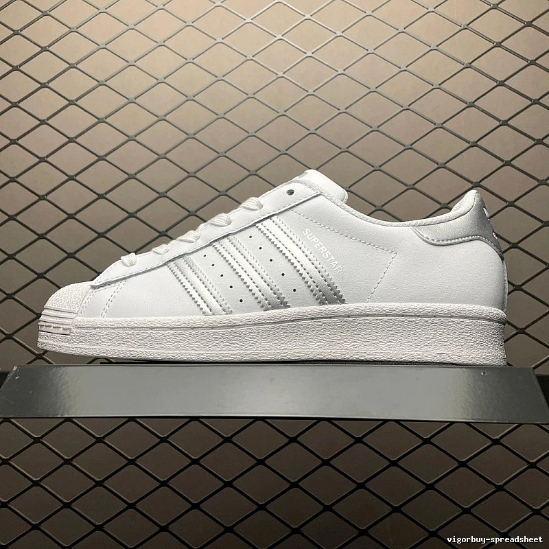 Adidas Shell-Toe Sneakers in White with Padded Heel Tab