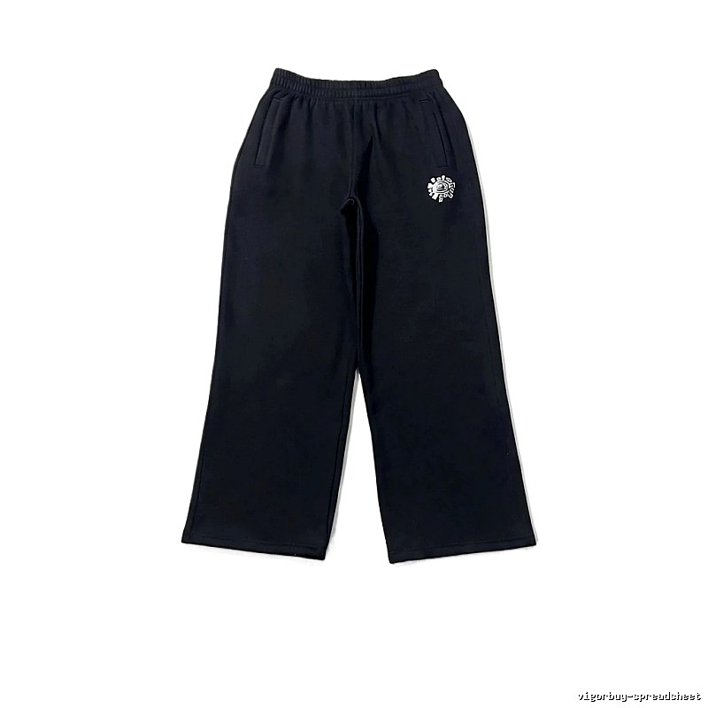 ADWYSD trendy brand loose black long trousers.