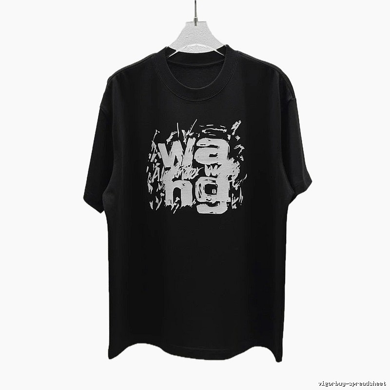Alexander Wang Graffiti Street Style Black T-Shirt