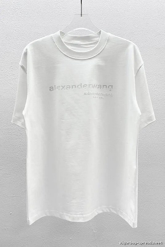 Alexander Wang Letter Print Casual Style White T-Shirt