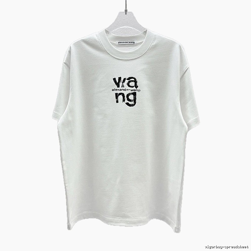 Alexander Wang Letter Print Streetwear White T-Shirt