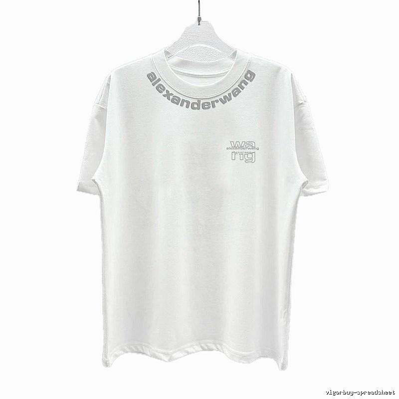 Alexander Wang Printed Street Style White T-Shirt