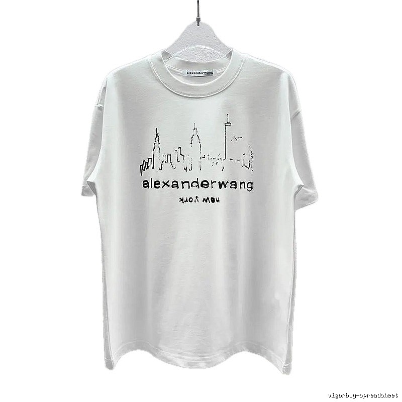 Alexander Wang Skyline Street Style White T-Shirt