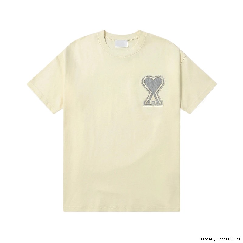 AMI Love Embroidery Minimalist Style T-shirt