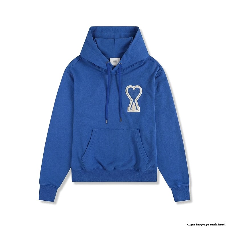 AMI love heart pattern blue sweatshirt