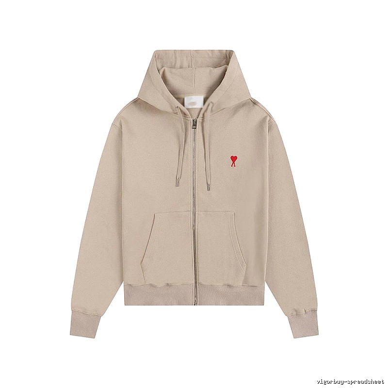 AMI Love Minimalist Style Beige Cardigan
