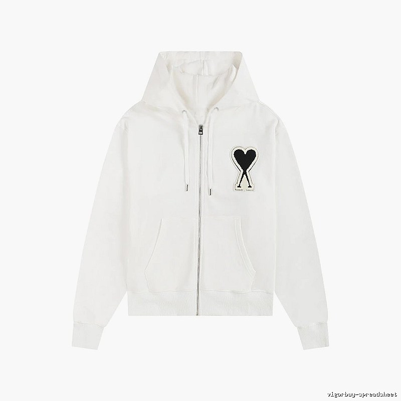 AMI Love Minimalist Style White Sweatshirt