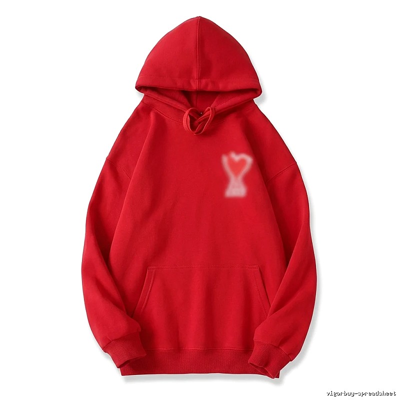 AMI Love Series Red Trendy Brand Hoodie