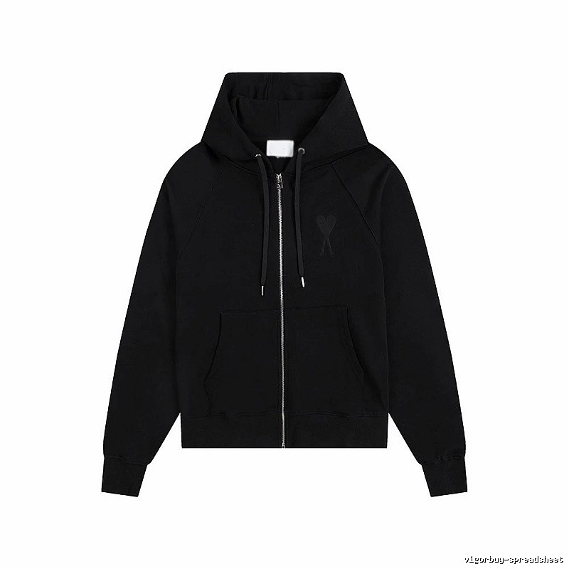 AMI Love Simple Style Black Hoodie