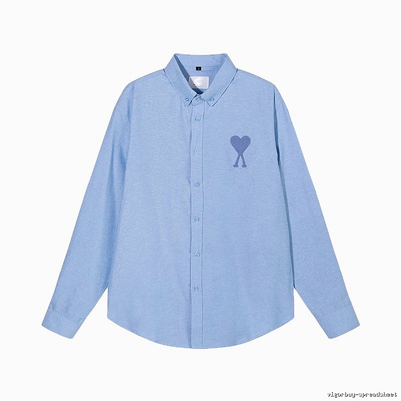 AMI Love Simple Style Blue Shirt