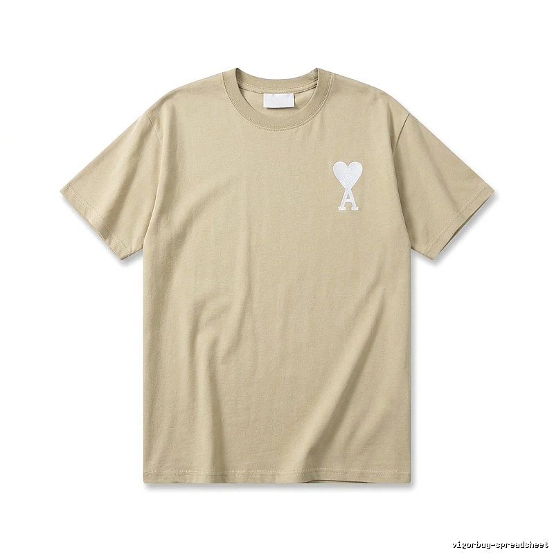 AMI minimalist style beige T-shirt