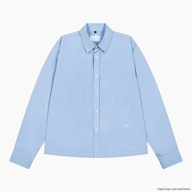 AMI minimalist style light blue shirt