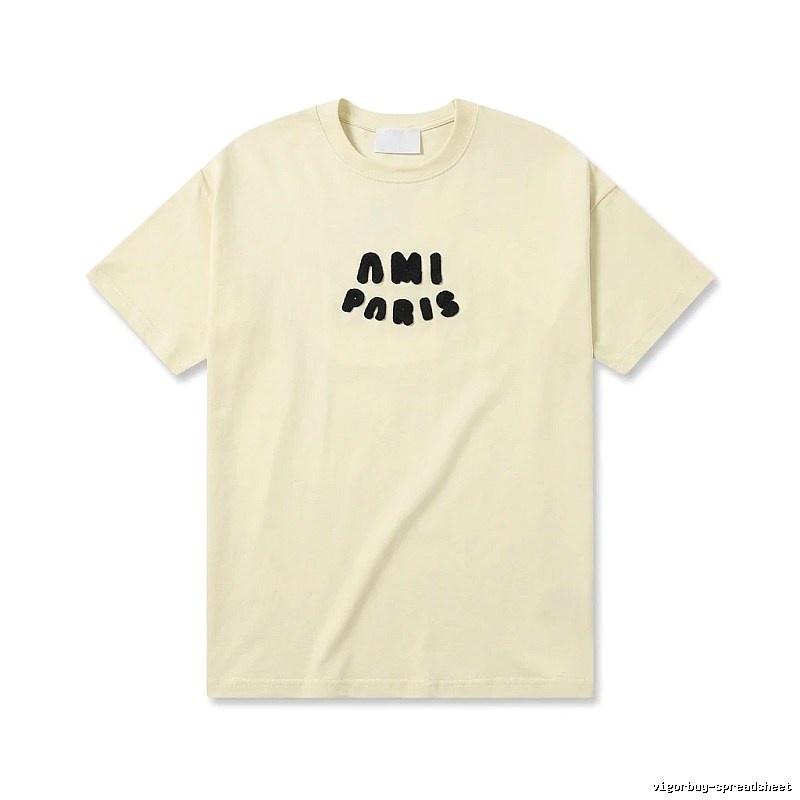 AMI Paris Casual Style Off-White T-shirt