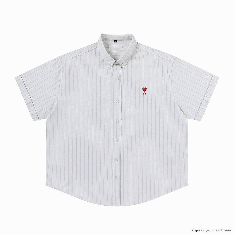 AMI Stripe Simple White Shirt