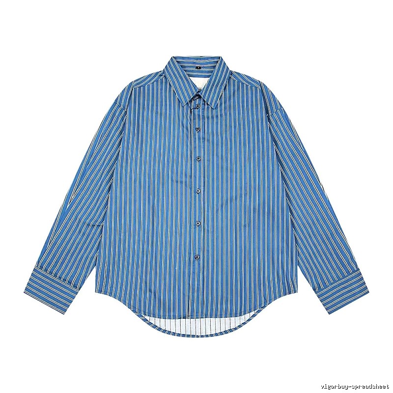 AMI striped retro-style blue shirt