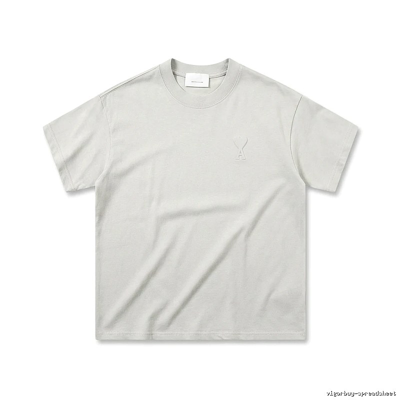 AMI Three-dimensional LOGO Simple White T-shirt