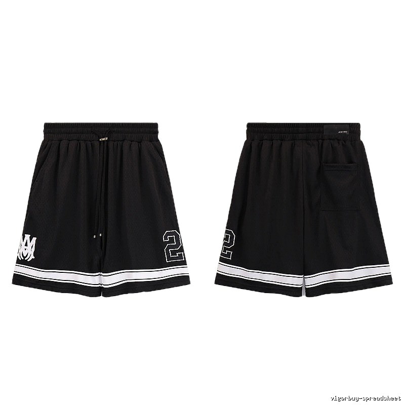 AMIRI American Basketball Style Black Athletic Shorts