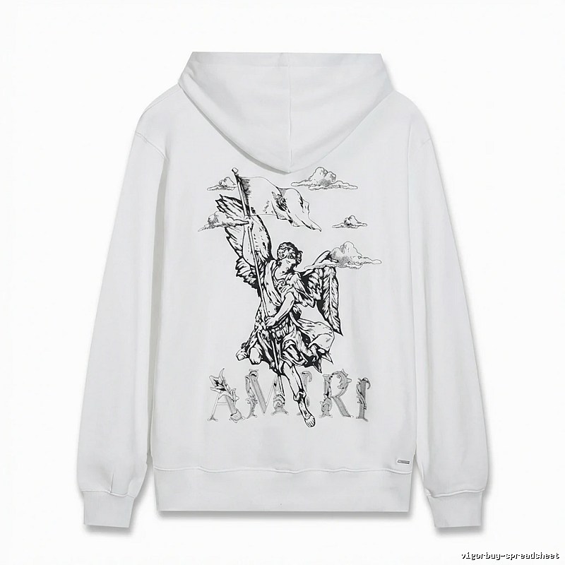 AMIRI Angel Print White Sweatshirt