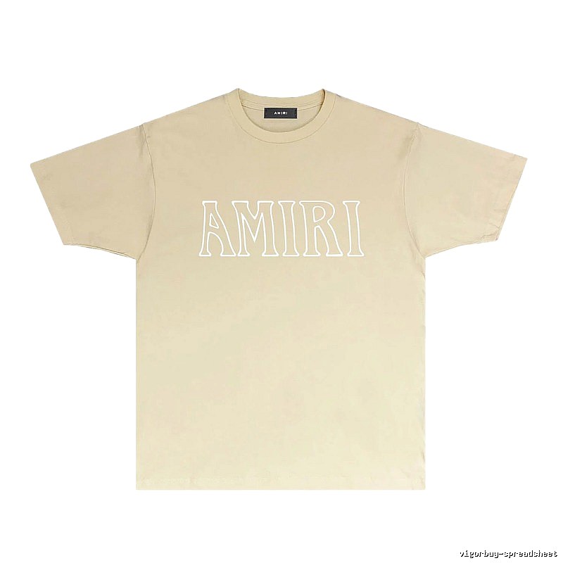 AMIRI Basic Style Simple Beige T-shirt