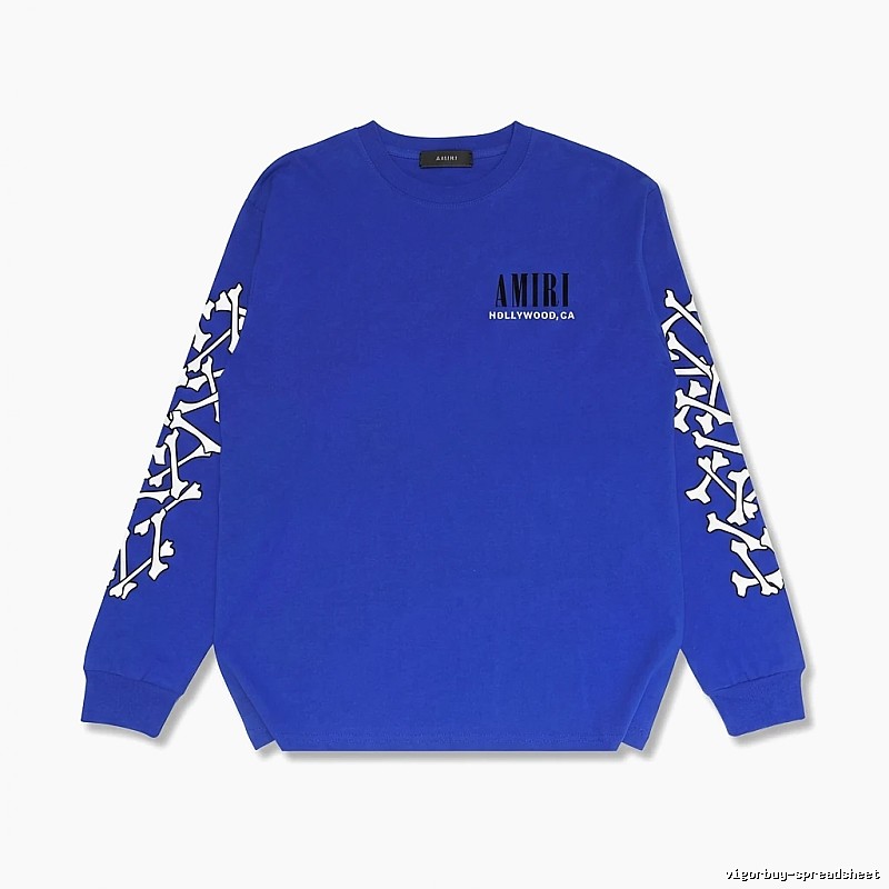 AMIRI Bone Pattern Trendy Cool Style Blue Sweatshirt