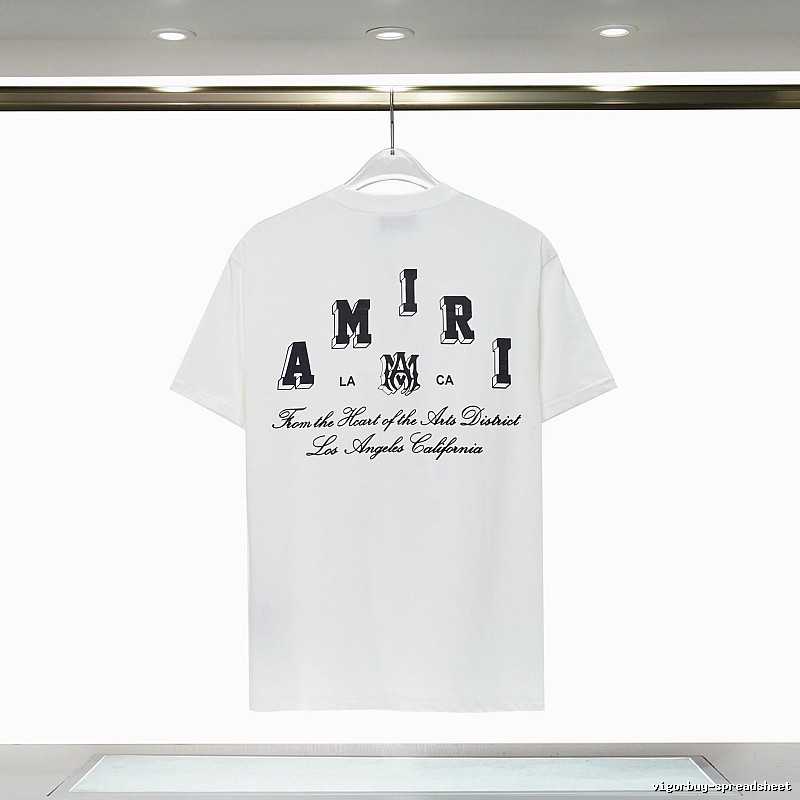 Amiri Daily Graphic T-shirt White Blue Amiri with Visual Detail
