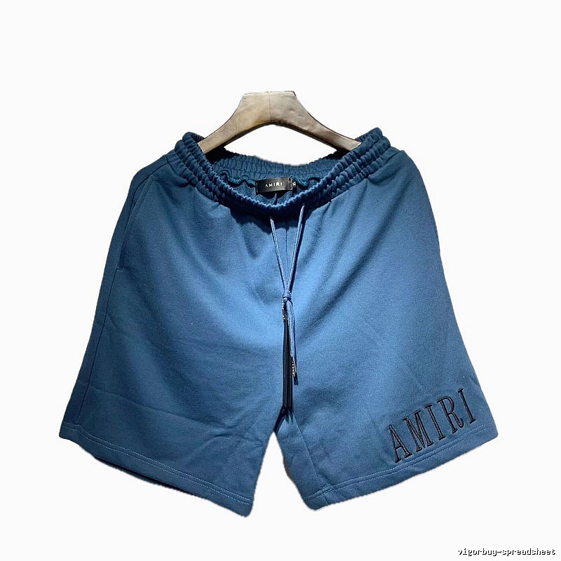AMIRI Embroidered Casual Style Blue Shorts