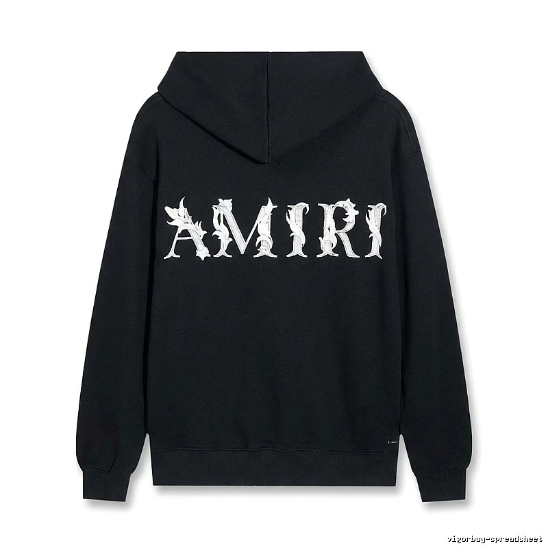 AMIRI letter-style black hoodie