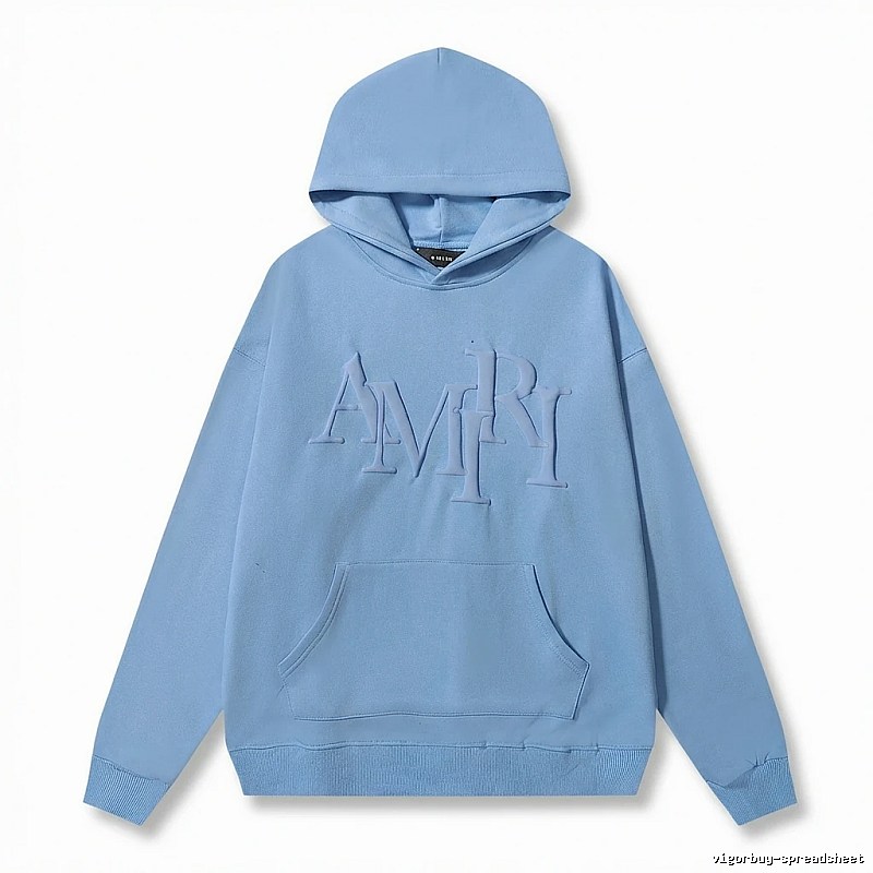 AMIRI Letter Style Light Blue Sweatshirt
