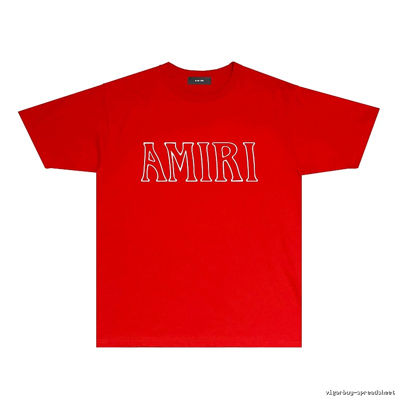 AMIRI minimalist style red T-shirt