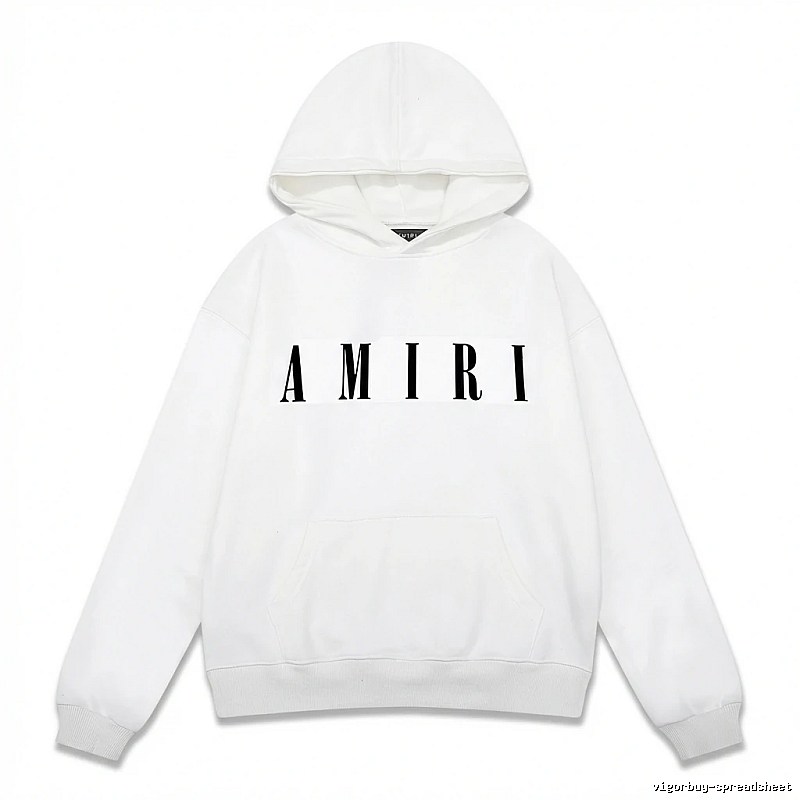 AMIRI minimalist style white hoodie