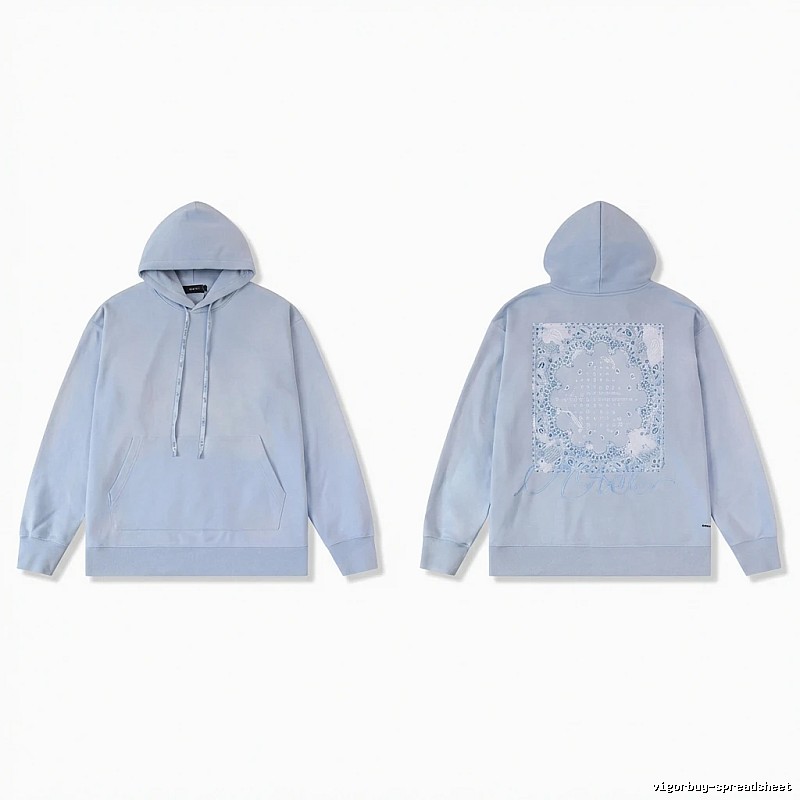 AMIRI Paisley Casual Light Blue Sweatshirt