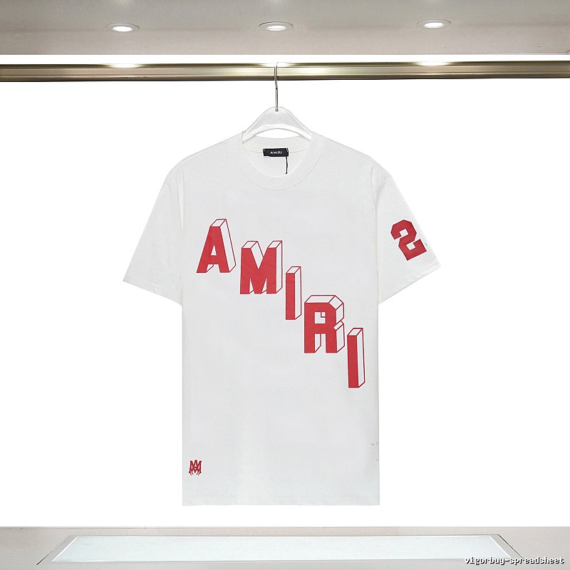 Amiri Patterned Graphic T-shirt White Blue Amiri with Signature Styling