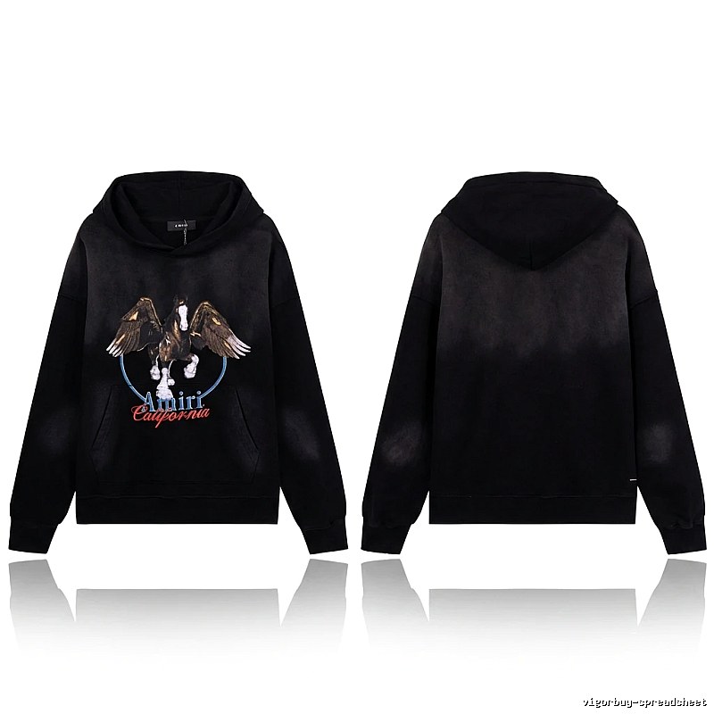 AMIRI Pegasus Retro Black Hoodie