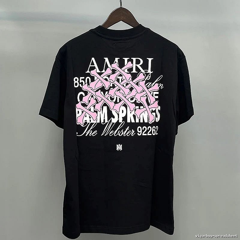 Amiri Pink Black Records Graphic T-Shirt Airport Outfit