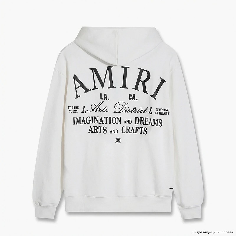 AMIRI Printed Casual Style White Hoodie