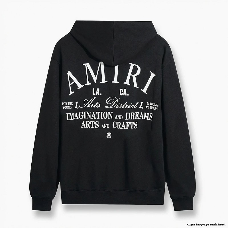 AMIRI printed style black hoodie