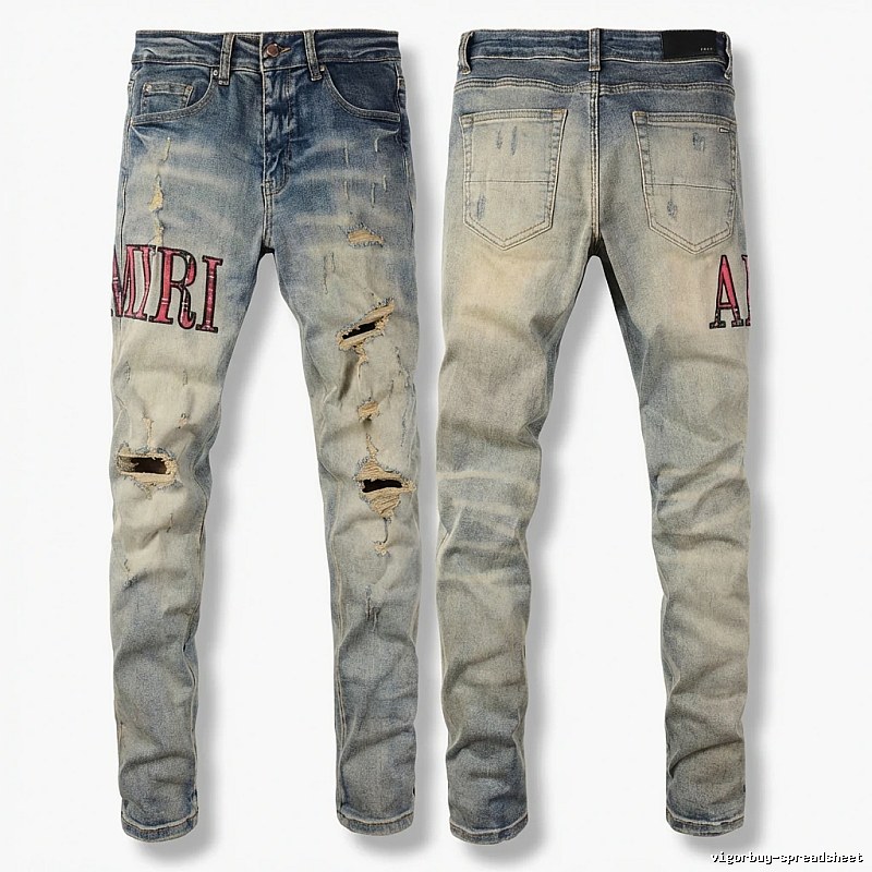 AMIRI Ripped Denim Trendy Pants