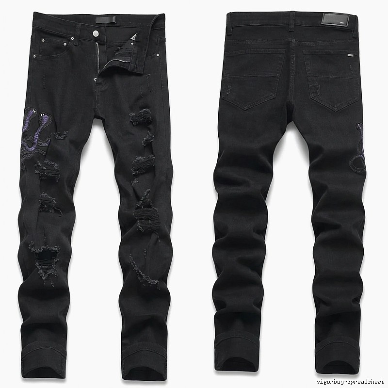 AMIRI Ripped Trendy Black Pants