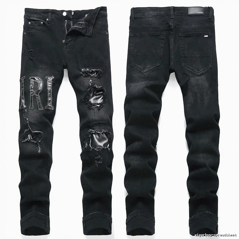 AMIRI Ripped Trendy Cool Black Pants