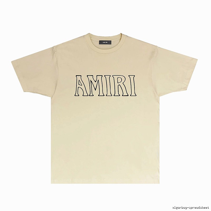 AMIRI simple and fashionable beige T-shirt