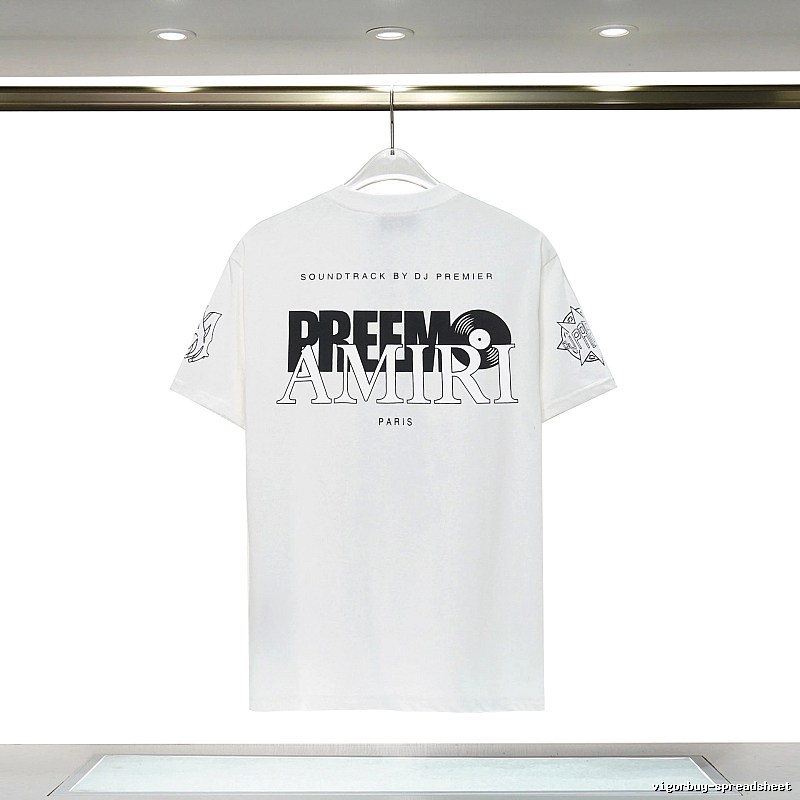 Amiri Sport Graphic T-shirt White Blue Amiri for Warm Weather