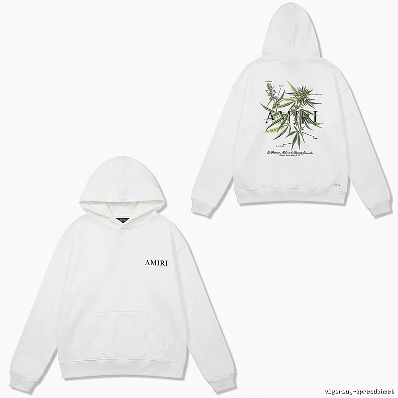 AMIRI White Hoodie with Floral Print Style