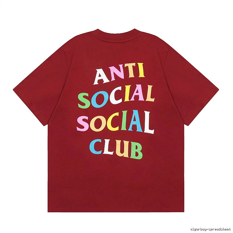 Anti Social Social Club Lightweight Logo T-shirt Black Orange Anti for Trend Styling