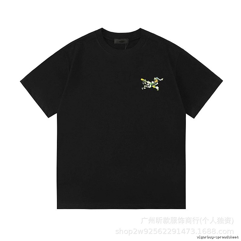 Arc'teryx Floral Print Street Style Black T-Shirt