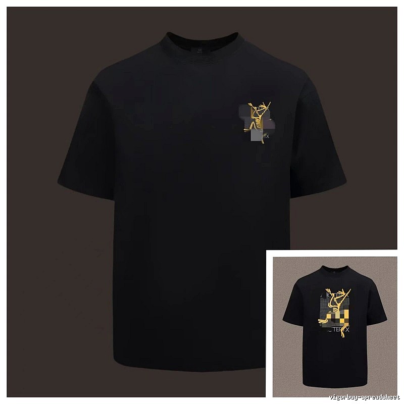 Arc'teryx Printed Functional Style Black Short Sleeve T-Shirt