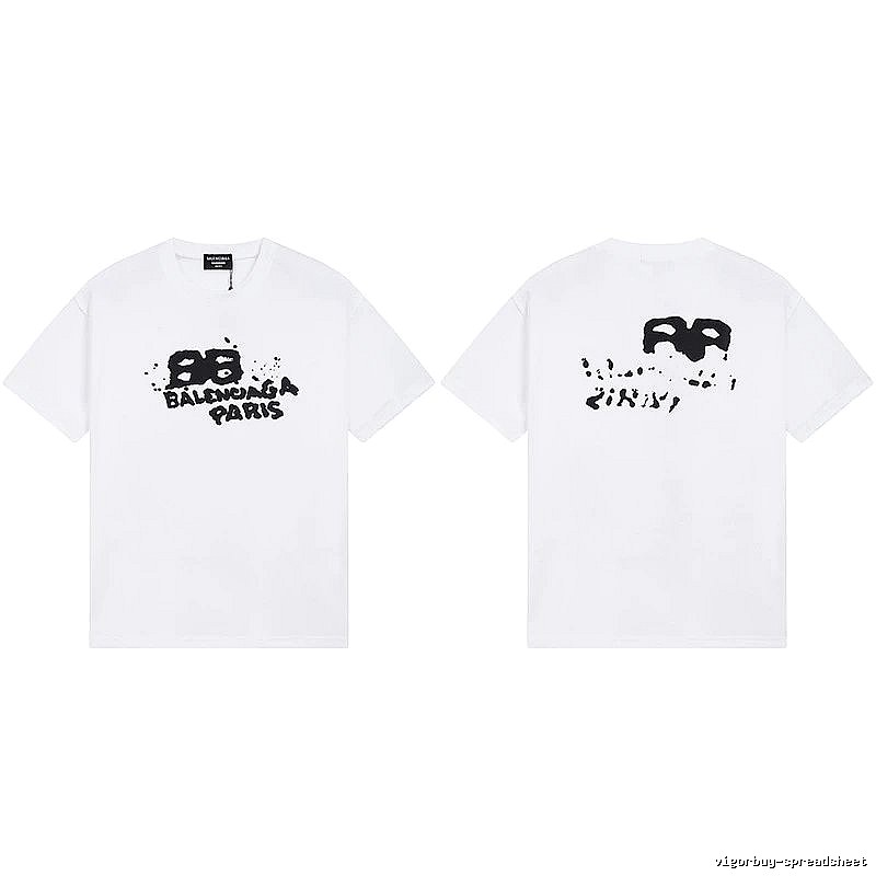 Balenciaga BB Print White T-shirt
