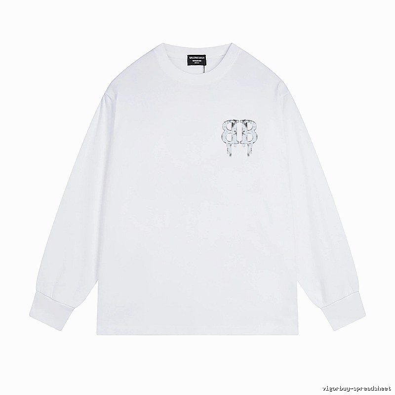 Balenciaga BB-style white sweatshirt