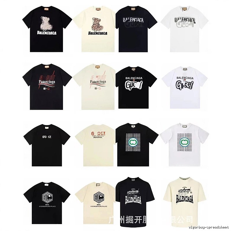 Balenciaga Co-branded Trendy Street Style Multi-color Short-sleeve T-shirt