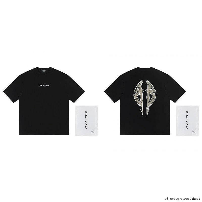 Balenciaga Double B Graffiti High Street Black T-Shirt